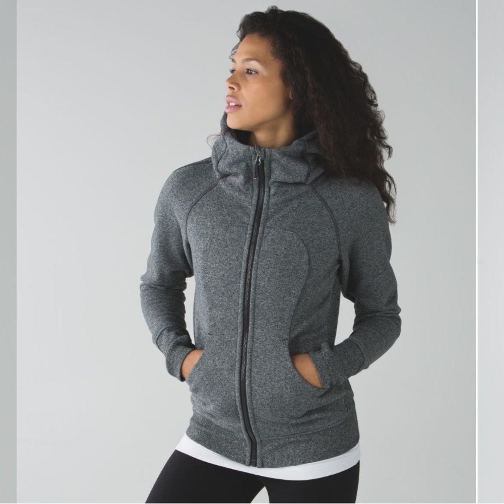 Lululemon Athletica Heather Grey Scuba Hoodie (Size 4) - Yoga, Fitness